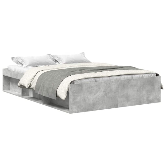 Bed Frame without Mattress Concrete Grey 120x200 cm