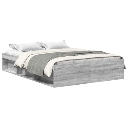 Bed Frame without Mattress Grey Sonoma 120x200 cm