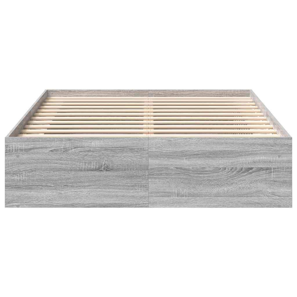 Bed Frame without Mattress Grey Sonoma 120x200 cm