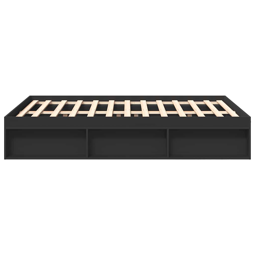 Bed Frame without Mattress Black 160x200 cm