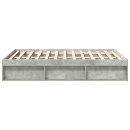Bed Frame without Mattress Concrete Grey 160x200 cm