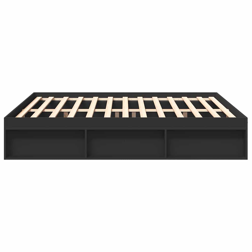 Bed Frame without Mattress Black 180x200 cm Super King Super King Size