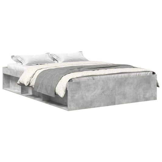Bed Frame without Mattress Concrete Grey 120x190 cm Small Double Small Double