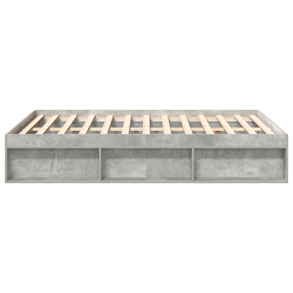 Bed Frame without Mattress Concrete Grey 120x190 cm Small Double Small Double