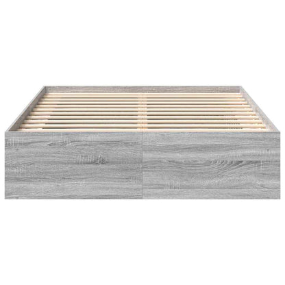 Bed Frame without Mattress Grey Sonoma 120x190 cm Small Double Small Double