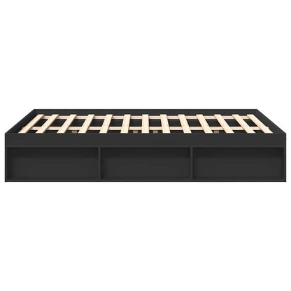 Bed Frame without Mattress Black 135x190 cm Double Double
