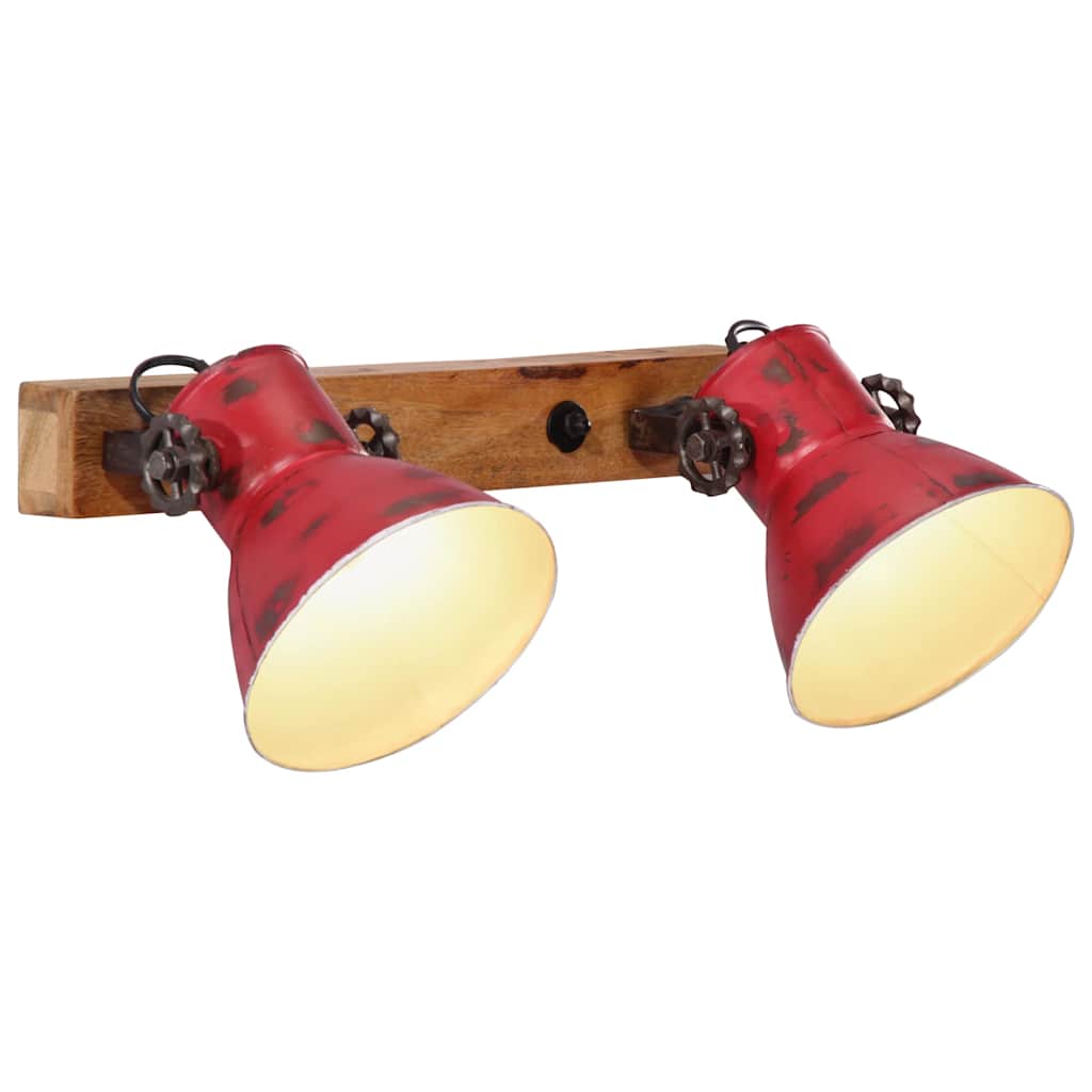 Wall Lamp 25 W Distressed Red 45x25 cm E27