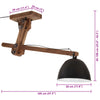 Ceiling Lamp 25 W Black 105x30x65-108cm E27