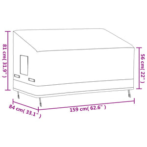 3-Seater Bench Cover Beige 159x84x56/81 cm 600D Oxford