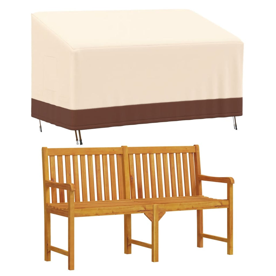 3-Seater Bench Cover Beige 159x84x56/81 cm 600D Oxford