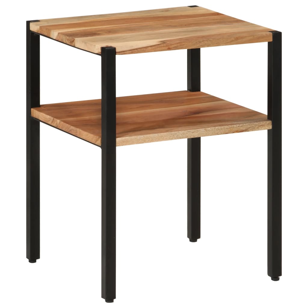 Side Table 35x35x45 cm Solid Wood Acacia and Iron