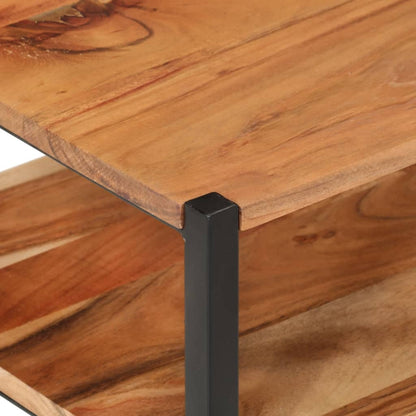 Side Table 35x35x45 cm Solid Wood Acacia and Iron