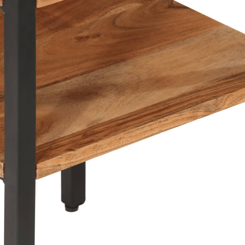 Side Table 35x35x45 cm Solid Wood Acacia and Iron