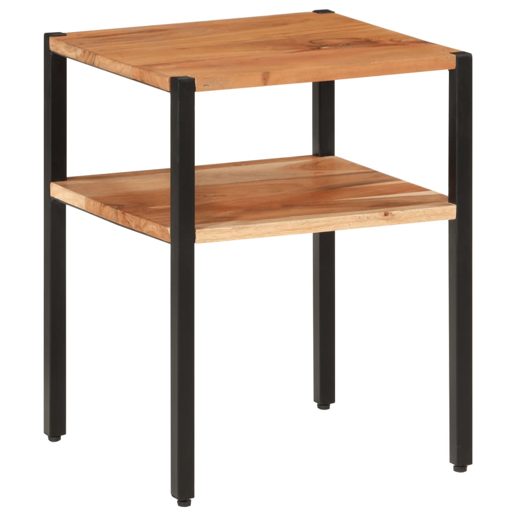 Side Table 35x35x45 cm Solid Wood Acacia and Iron