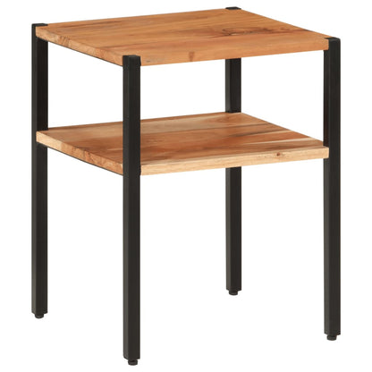 Side Table 35x35x45 cm Solid Wood Acacia and Iron