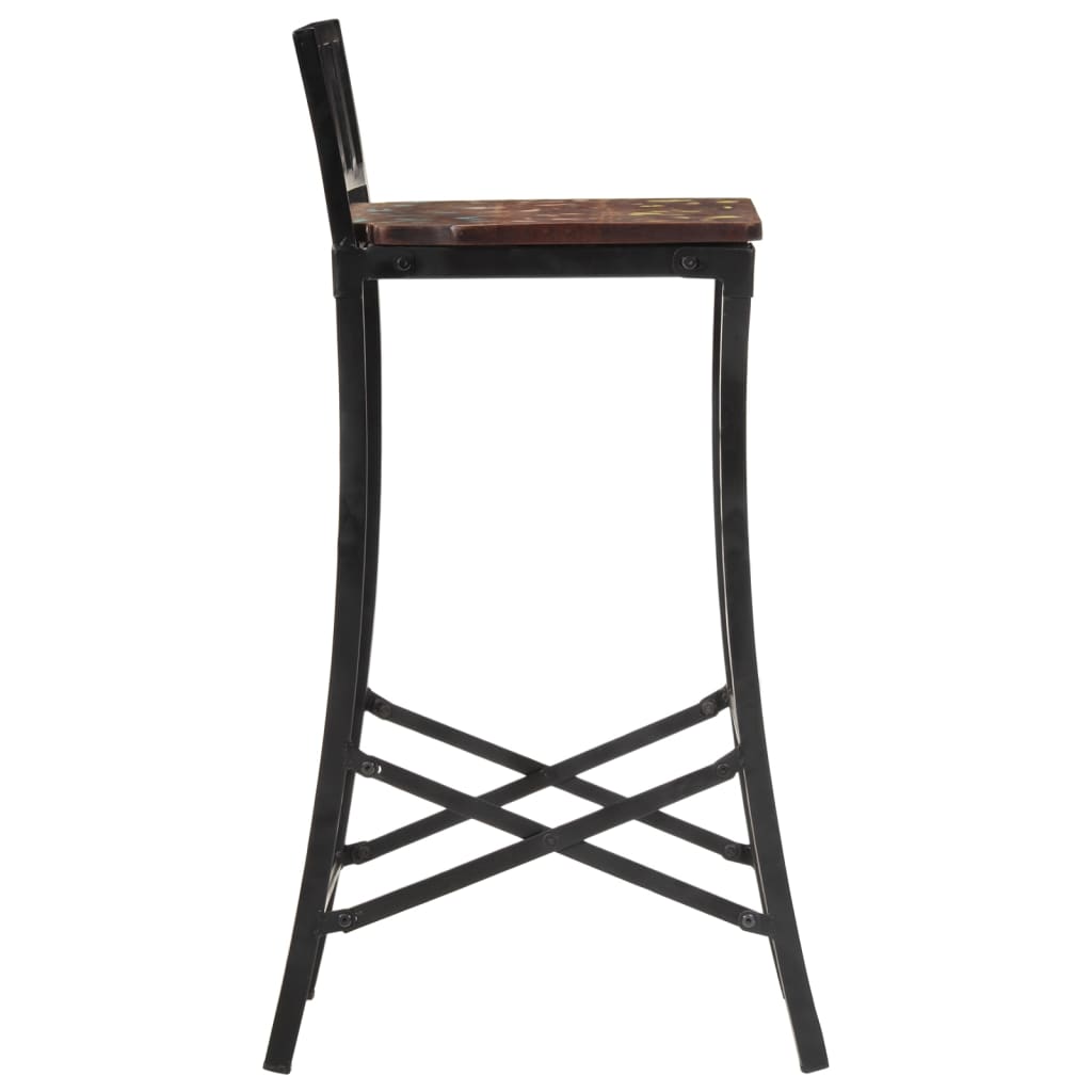 Bar Chairs 2 pcs Solid Wood Reclaimed