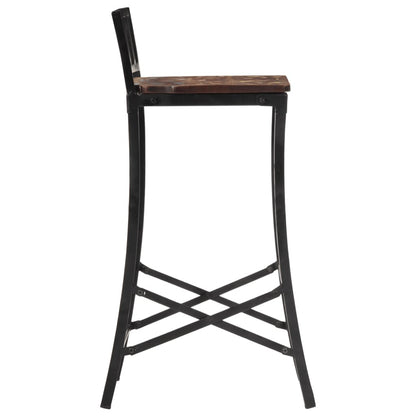 Bar Chairs 4 pcs Solid Wood Reclaimed