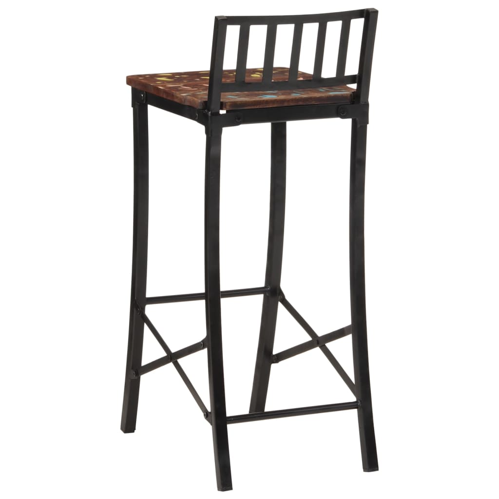 Bar Chairs 4 pcs Solid Wood Reclaimed