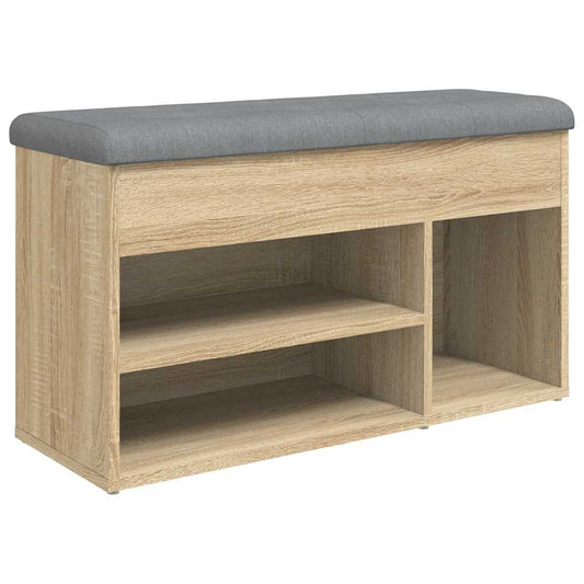 Shoe Bench Sonoma Oak 82x32x45.5 cm Engineered Wood