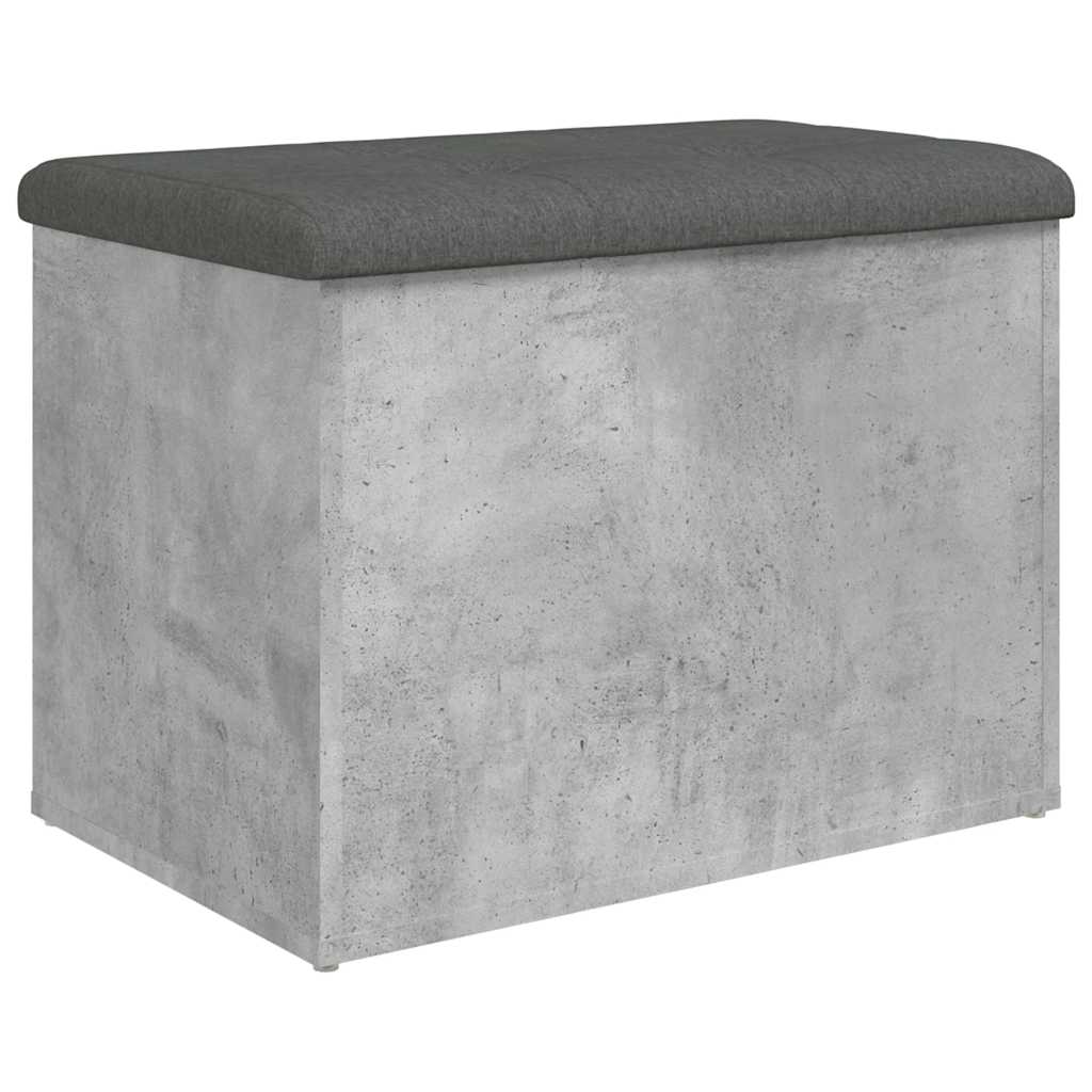 Storage Bench Concrete Grey 62x42x45 cm Engineered Wood