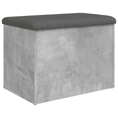 Storage Bench Concrete Grey 62x42x45 cm Engineered Wood