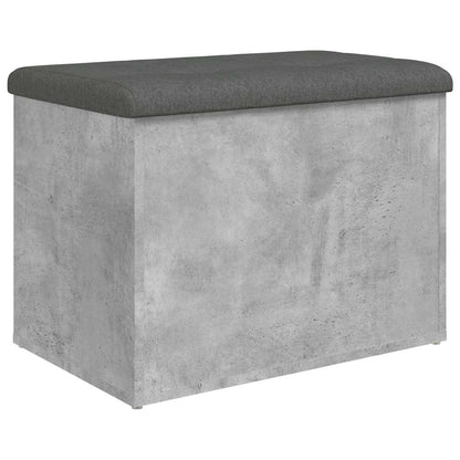 Storage Bench Concrete Grey 62x42x45 cm Engineered Wood