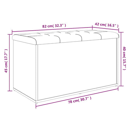 Storage Bench Concrete Grey 82x42x45 cm Engineered Wood