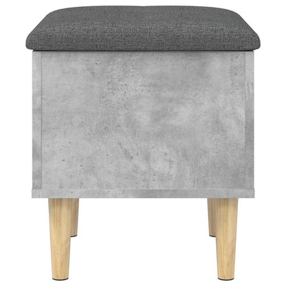 Storage Bench Concrete Grey 42x42x46 cm Engineered Wood