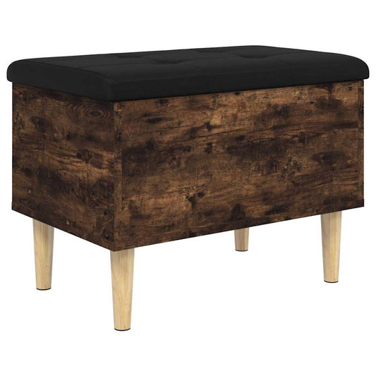 Storage Bench Smoked Oak 62x42x46 cm Engineered Wood