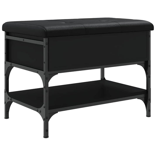 Shoe Bench Black 62x42x45 cm Engineered Wood
