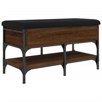 Shoe Bench Brown Oak 82x42x45 cm Engineered Wood