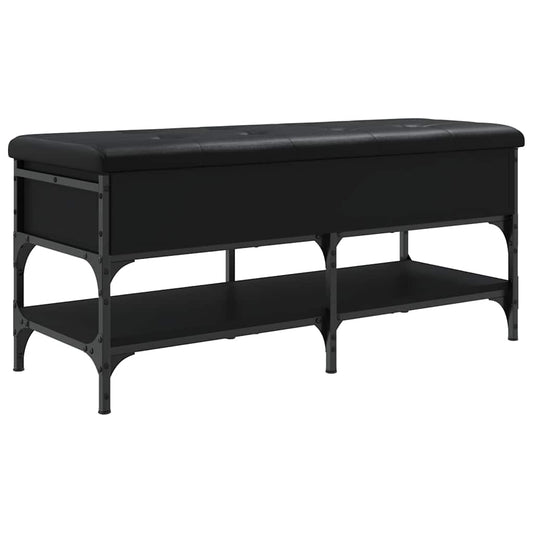 Shoe Bench Black 102x42x45 cm Engineered Wood