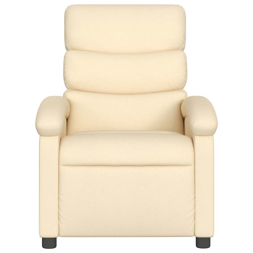 Massage Recliner Chair Cream Fabric