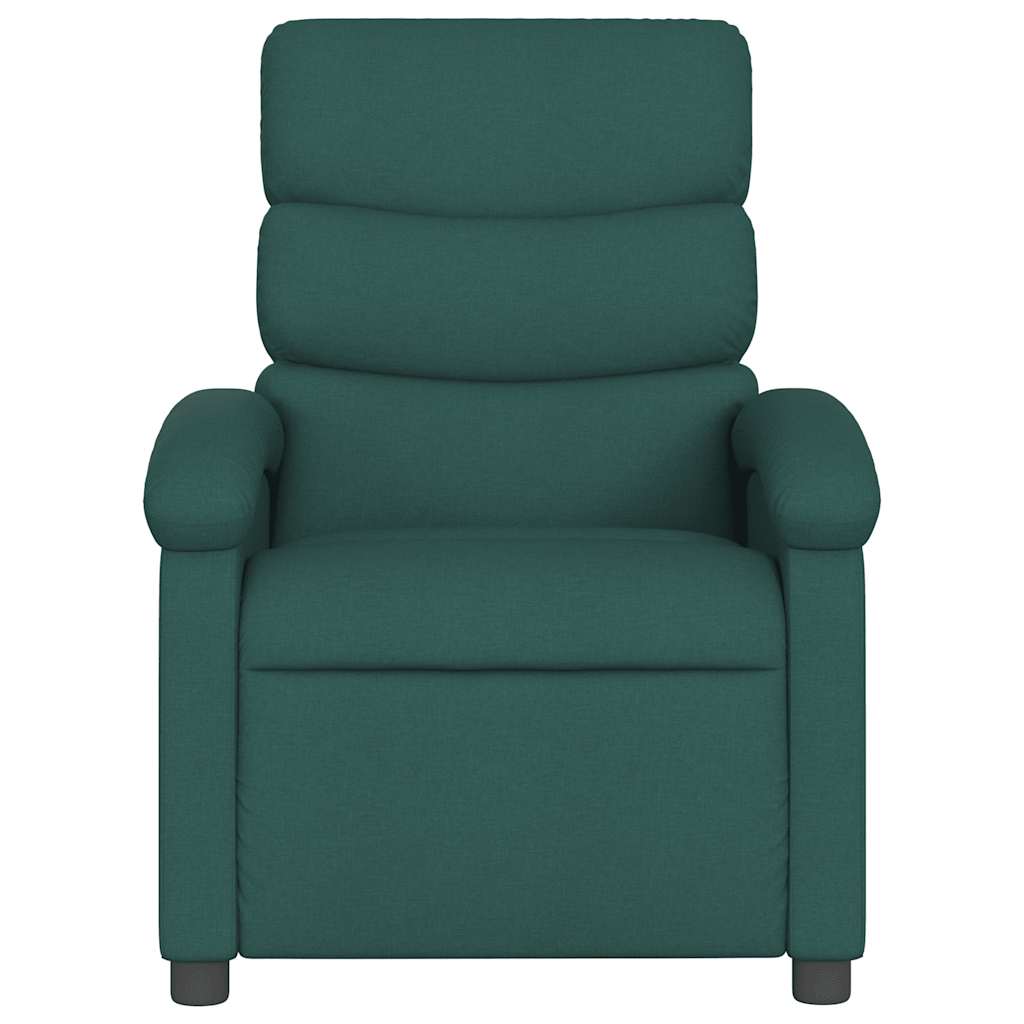 Electric Recliner Chair Dark Green Fabric