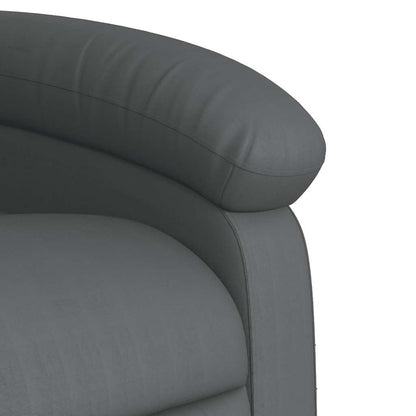 Electric Stand up Recliner Chair Gray Faux Leather