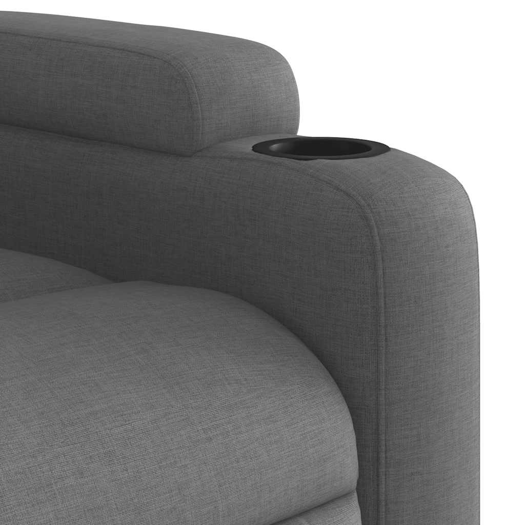 Electric Massage Recliner Chair Dark Gray Fabric
