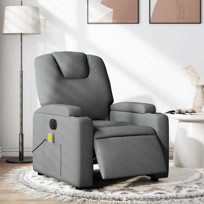 Electric Massage Recliner Chair Dark Gray Fabric