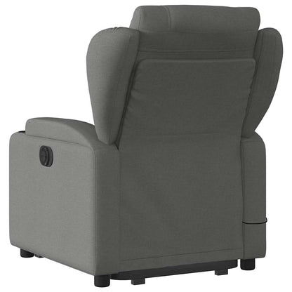 Stand up Massage Recliner Chair Dark Gray Fabric