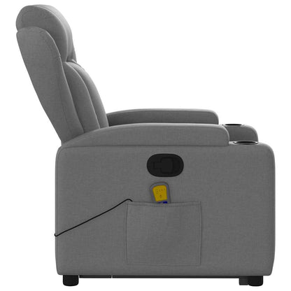 Stand up Massage Recliner Chair Dark Gray Fabric
