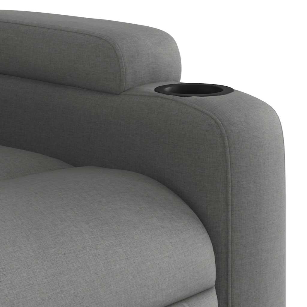 Stand up Massage Recliner Chair Dark Gray Fabric
