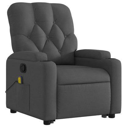 Stand up Massage Recliner Chair Dark Gray Fabric