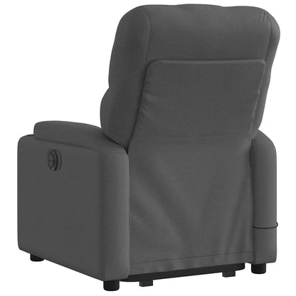 Stand up Massage Recliner Chair Dark Gray Fabric