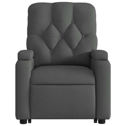 Electric Stand up Massage Recliner Chair Dark Gray Fabric