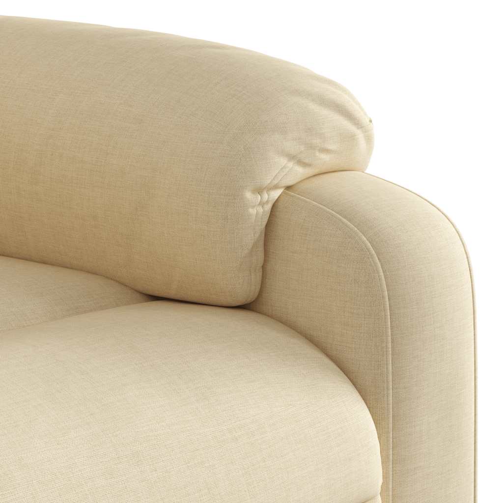 Electric Massage Recliner Chair Cream Fabric