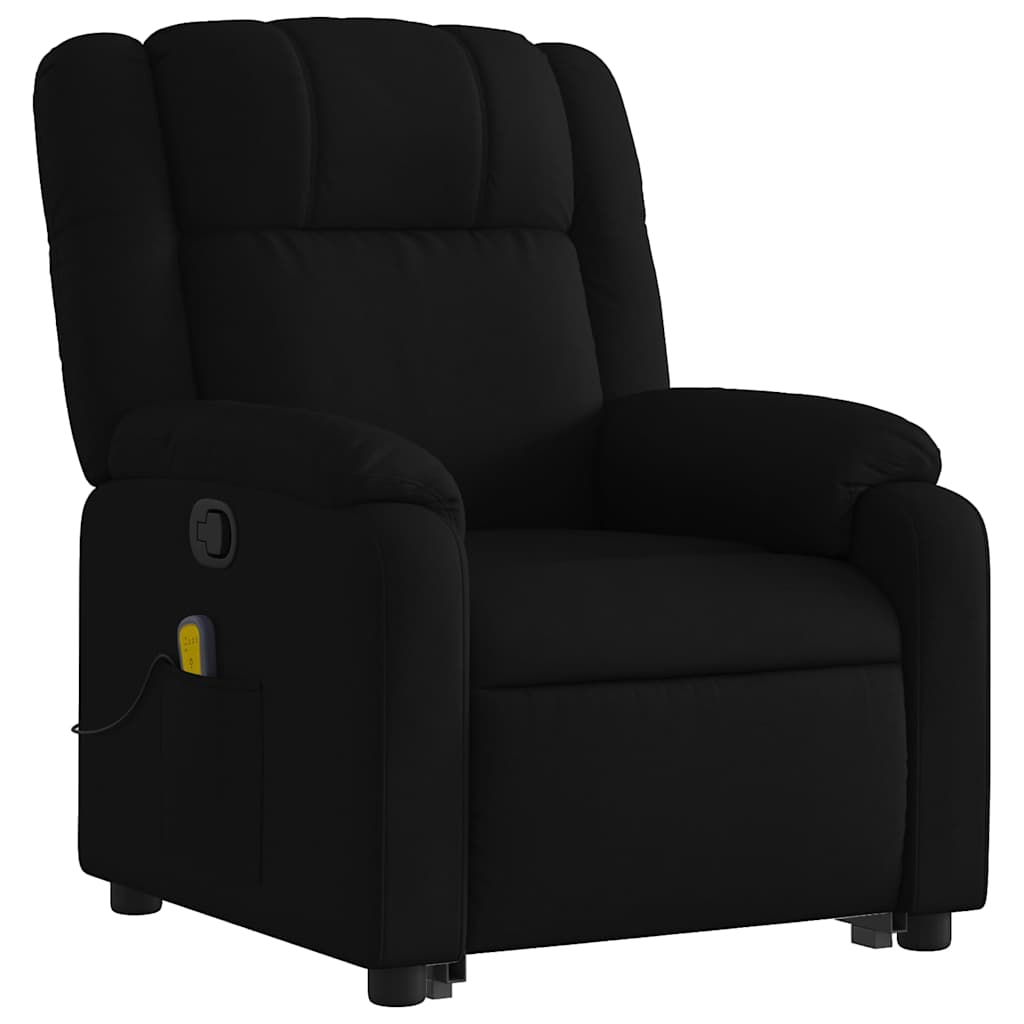 Stand up Massage Recliner Chair Black Fabric