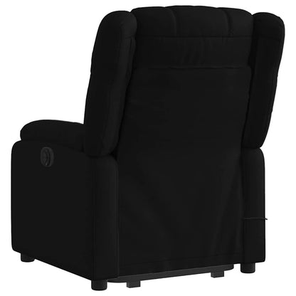 Stand up Massage Recliner Chair Black Fabric