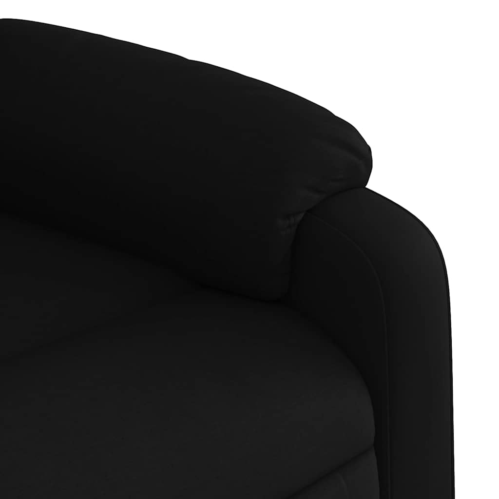 Stand up Massage Recliner Chair Black Fabric