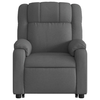 Electric Stand up Massage Recliner Chair Dark Gray Fabric