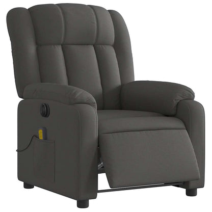 Electric Massage Recliner Chair Dark Gray Fabric