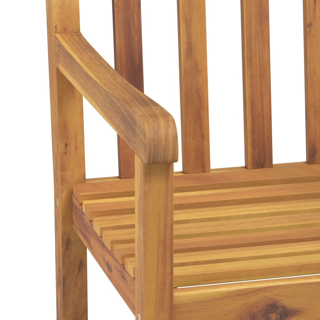 Garden Chair | Set of 4 | Brown | Solid Acacia wood | Medium | Durable